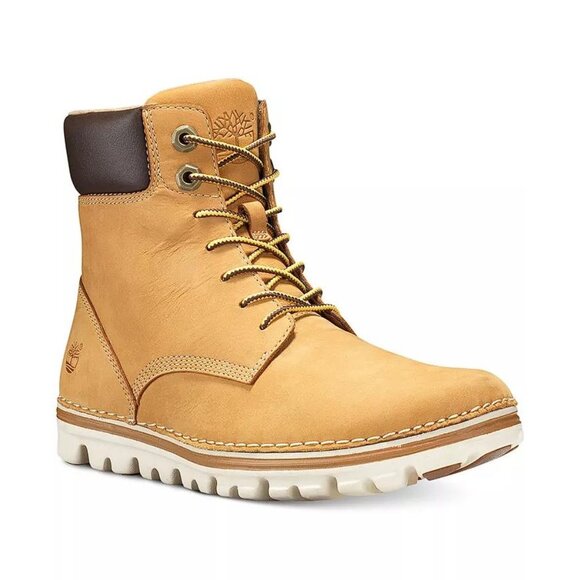 TIMBERLAND Women's Brookton Lace-Up Leather Boots Size 5.5 In Wheat - Picture 1 of 10